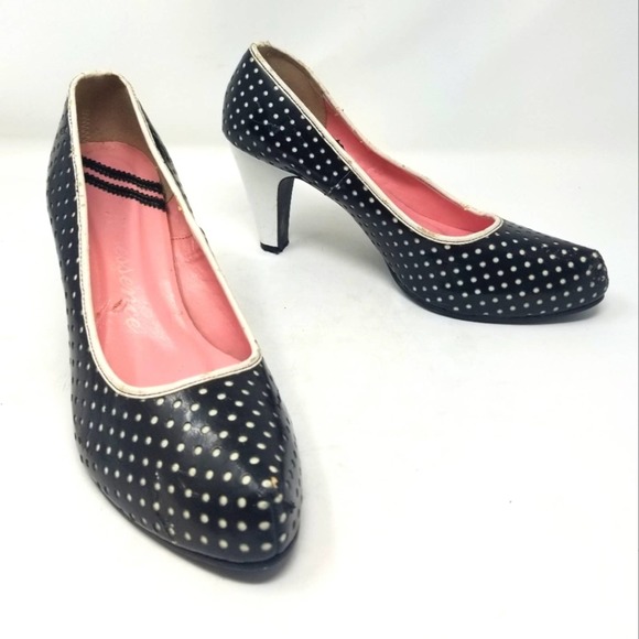 Rosessence Vintage Japanese Polka Dot Pumps - Picture 1 of 11